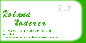 roland moderer business card